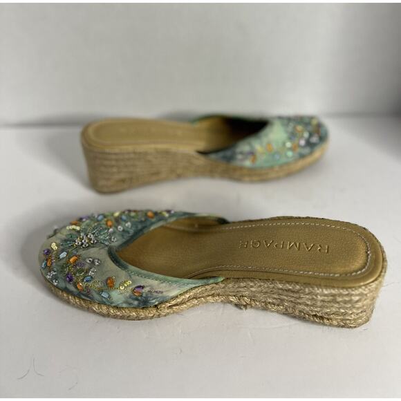 Vintage Rampage Espadrille Sandals 10 Wedge Boho Fairy Bohemian - Picture 5 of 5